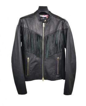 70s Leather jacket with...
