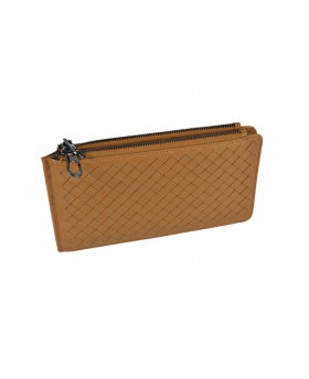 Woven Card Holder with double zip 188