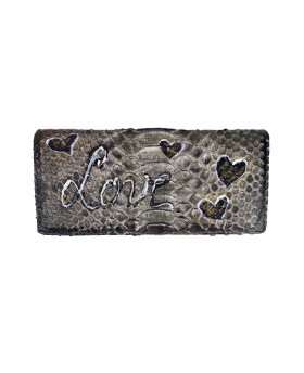Python hand painted wallet...