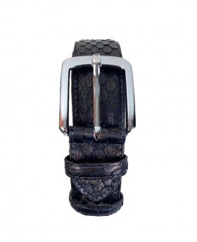 Python belt handpainted Black