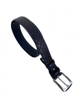 Python belt handpainted Black