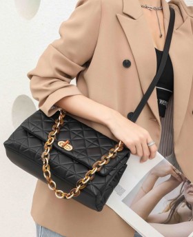 Quilted Shoulder bag with...