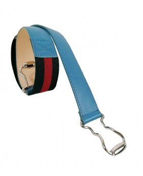 Genuine leather belt with elastic band