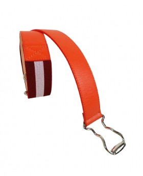 Genuine leather belt with elastic band