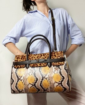 Large handbag with Calf...