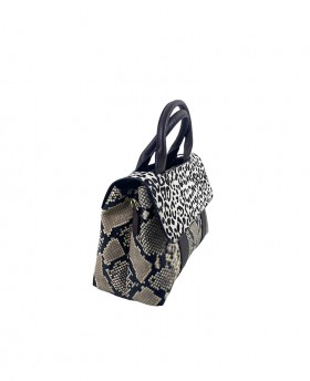 "Guendalina Bag" handbag with Calf Hair flap
