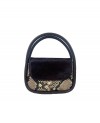 Geometric handbag with Calf...