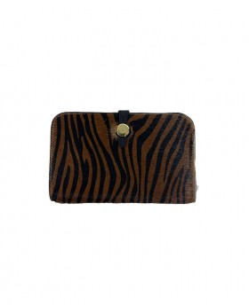 Calf hair wallet with removable card holder