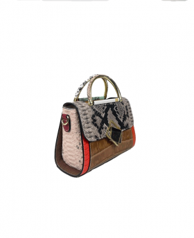 "Sally" Small handbag with geometric closure