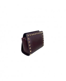 Shoulder bag with studs and strap