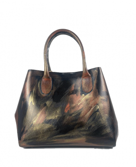 Hand-painted Leather Handbag