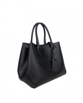 Large Leather Handbag with Shoulder Strap