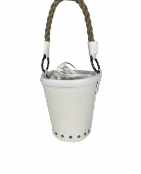Bucket bag with double shoulder strap