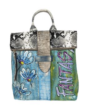 Hand Painted Backpack "Blue...
