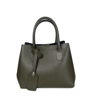 Leather Handbag with...