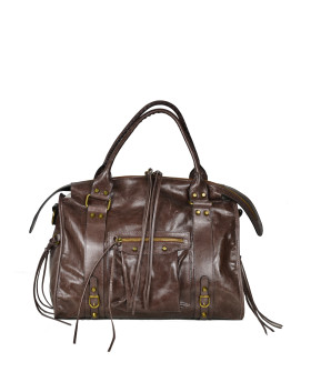 Leather Large Shoulder Bag...