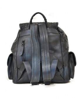 Woven vintage style backpack