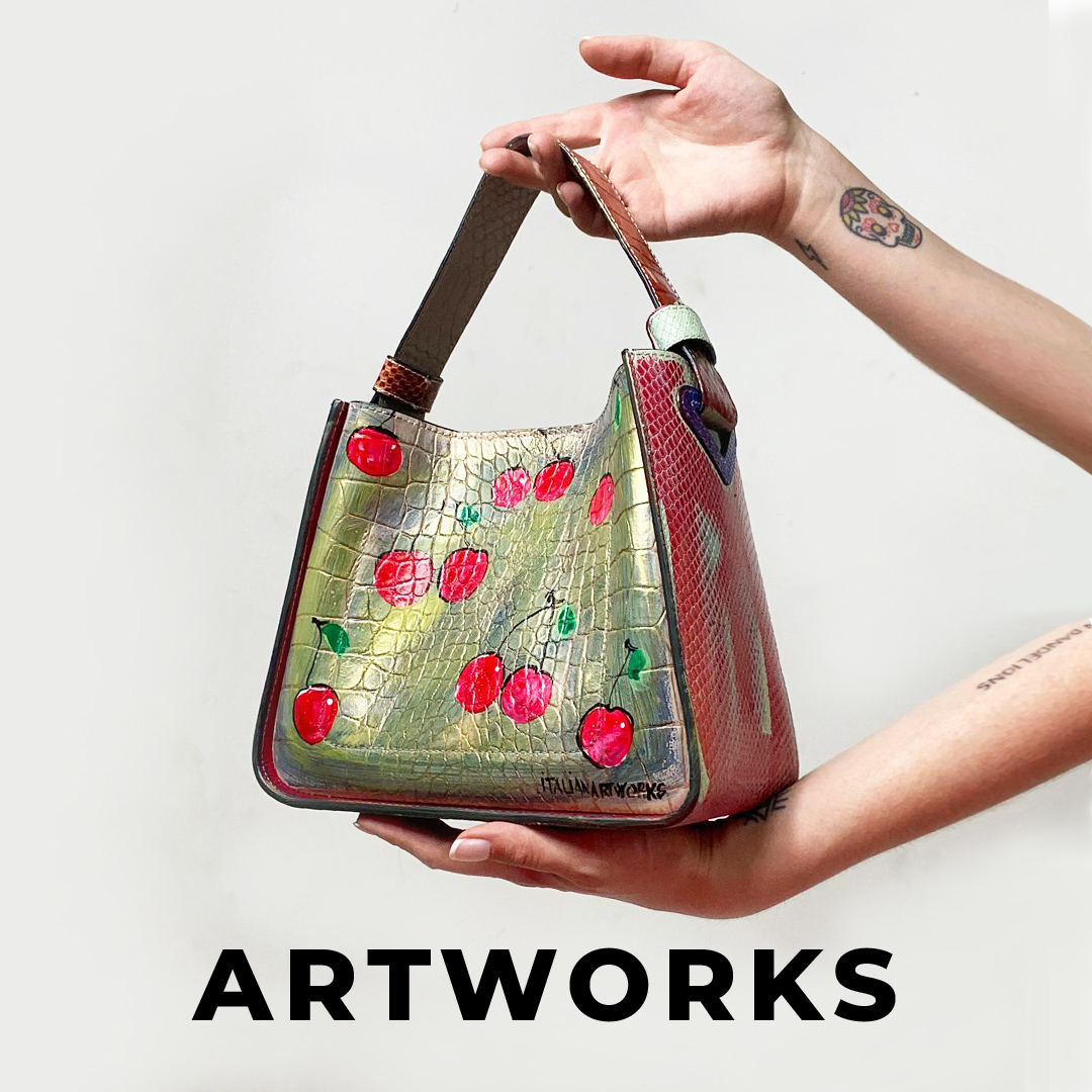 hand painted bags made in italy